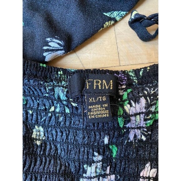 AFRM Bnwot Womens "Luka" Black Floral Cropped Top - Picture 7 of 9